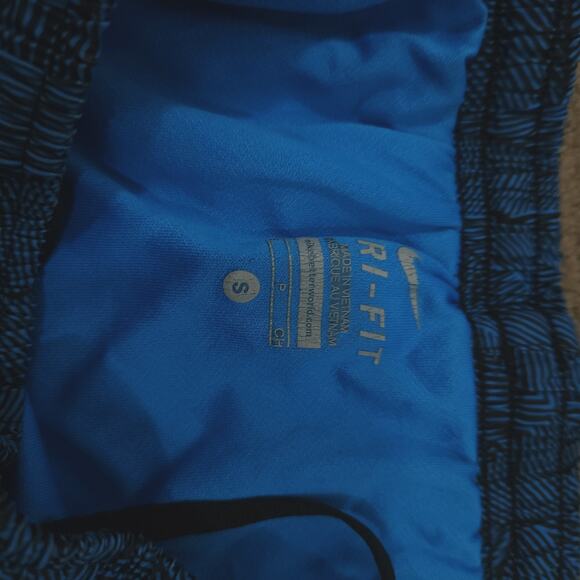 Nike Tempo Shorts Small Women Blue and Black Design Running Gym Athletic - Picture 3 of 3